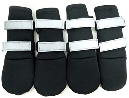 Zeez Dog Waterproof Boots Medium Black 