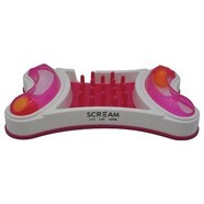 Scream 2 In 1 Interactive Cat Feeder Loud Pink