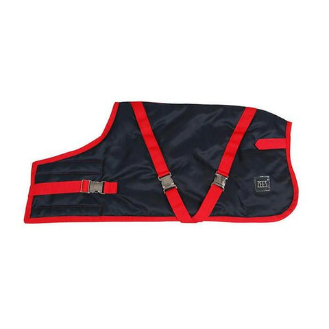Zeez Supreme Dog Coat 38cm Navy Stone / Red