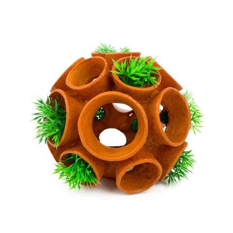 Ball Shaped Terracotta Pots W Plants