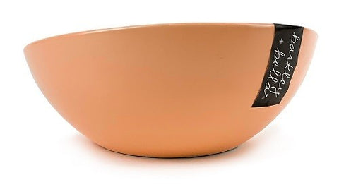 Barkly & Bella Ceramic Bowl Ergonomic Peach 600ml