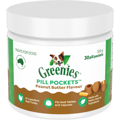 Greenies Dog Pill Pockets Peanut Butter 200g 30pk