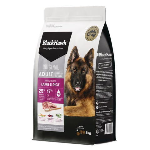 Black Hawk Dog Lamb & Rice 3kg*