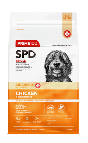 Prime Spd Air Dried Chicken & Brown Rice 120g