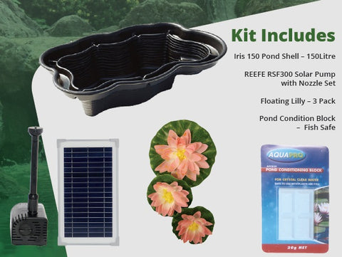 Pondpro Solar Pond Kit 150l W Solar Pump & Accessories