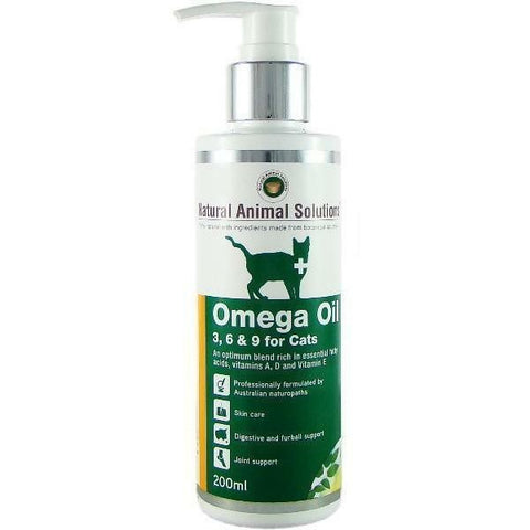 Natural Animal Solutions Omega Oil 3 6 & 9 For Cats 200ml