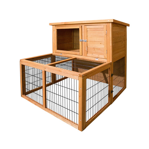 Kazoo 2 Storey Wooden Pet Hutch & Run