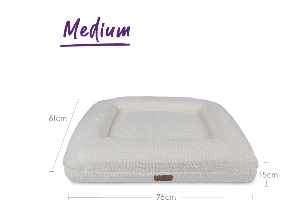 Kazoo Wombat Bed Cream Boucle  Medium