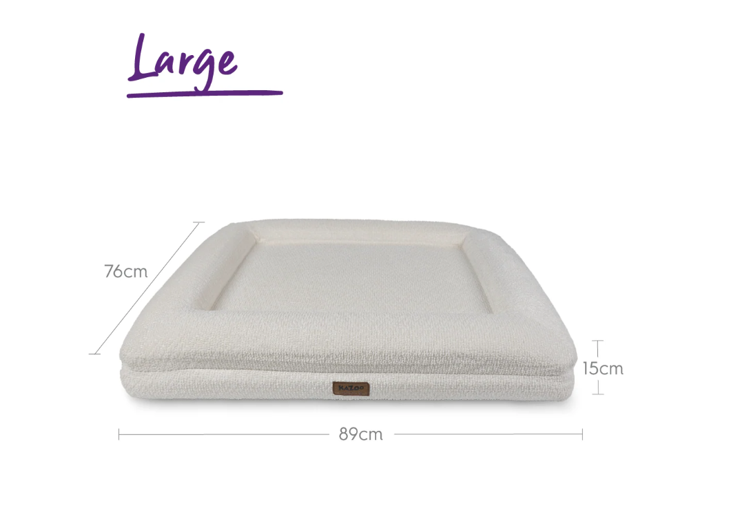 Kazoo Wombat Bed Cream Boucle Large