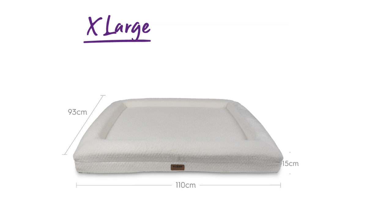 Kazoo Wombat Bed Cream Boucle Xlarge