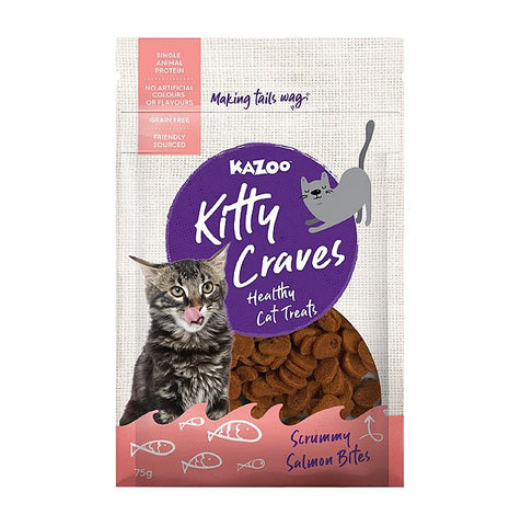 Kazoo Kitty Craves Salmon Bites 75g