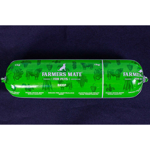 Farmers Mate For Pets Beef Roll 1kg