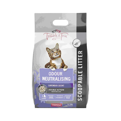 Trouble & Trix Odour Neutral Litter Scoopable Lavender 15l