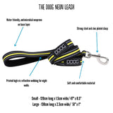 Doog Neoprene Dog Lead Bolt Neon- Small