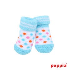 Puppia Socks Polka Dot Sky Blue M Z Z