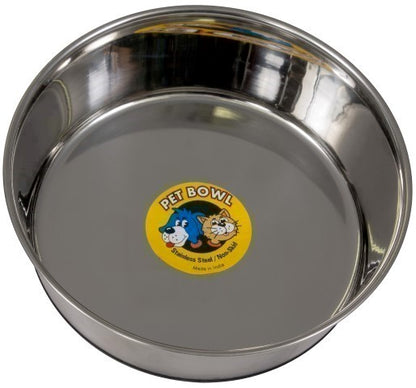 STAINLESS HEAVY DISH W RUBBER BASE 4L