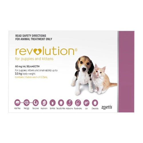 REVOLUTION PUPPY & KITTEN TO 2.5KG 3PK