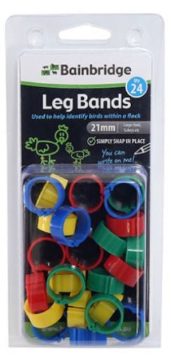 POULTRY LEG RINGS 21MM MIXED 24